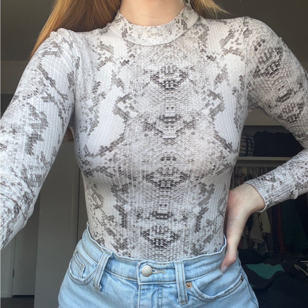Snake Pattern Bodysuit